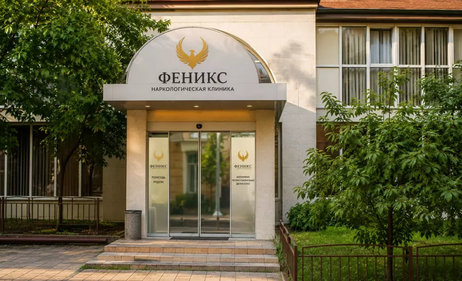 Вход в наркологическую клинику «Феникс» в Кировграде